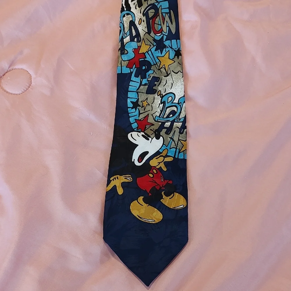 Mickey Mouse POW CLOCK Tie Circa 1990s